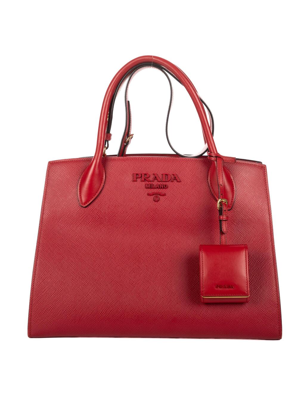 Prada Monochrome Tote Saffiano With #376554P14B